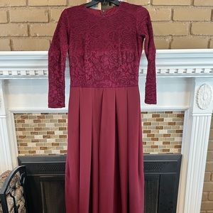 Beautiful burgundy maxi dress